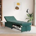 vidaXL Slaapbank Donkergroen 67 x 194 x 38 cm Fluweel, Huis en Inrichting, Zetels | Zetels, Verzenden, Nieuw