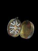 Reliekhouder - Brons, Glas, Textiel - 1800-1850 - Santa