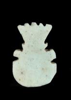 Oude Egypte, late periode Faience Hoofd van Bes Amulet