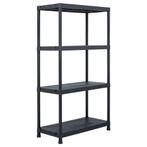 vidaXL Opbergrek 100 kg 60x30x138 cm kunststof zwart, Huis en Inrichting, Kasten | Stellingkasten, Verzenden, Nieuw