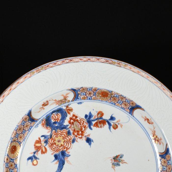 Plat - Large plat (35,2cm) incisé à décor dun oiseau, Antiquités & Art, Antiquités | Autres Antiquités