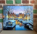 Marin Prokopchuk (XX) - Winter evening in Amsterdam, Antiek en Kunst