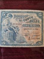 Belgisch-Congo. - 2 x 5 francs 1949 and 1952 - Pick 13B