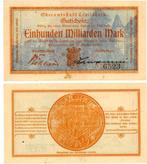 Duitsland 100 Milliarden Mark Crailsheim 1923 Notgeld blau, Postzegels en Munten, Munten | Nederland, Verzenden