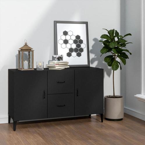 vidaXL Dressoir 100x36x60 cm bewerkt hout zwart, Maison & Meubles, Armoires | Dressoirs, Envoi