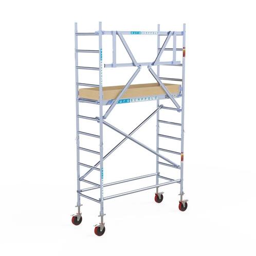 Euroscaffold basic rolsteiger 75 x 4,2m werkhoogte, Doe-het-zelf en Bouw, Steigers, Rolsteiger of Kamersteiger, Nieuw, 2 tot 5 meter