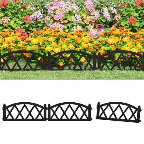 vidaXL Gazonranden 17 st 10 m polypropeen zwart, Tuin en Terras, Bielzen en Borduren, Nieuw, Verzenden