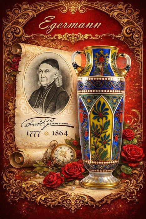 Egermann - Vaas - Kristal - Kristallen vaas, Antiek en Kunst, Kunst | Designobjecten