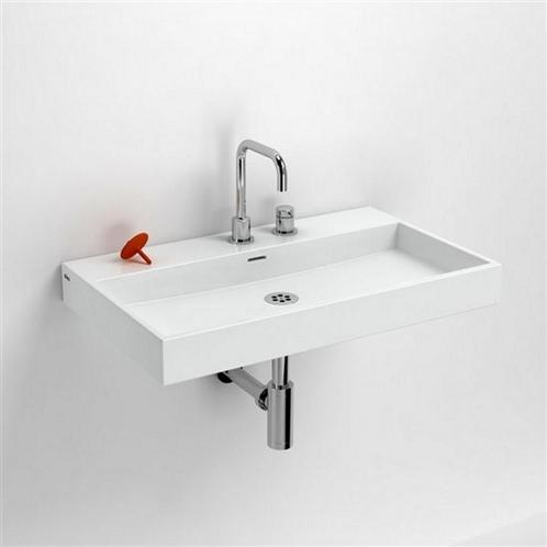 Wastafel Clou Wash Me 70x42x14 cm Solid Surface Mat Wit, Doe-het-zelf en Bouw, Sanitair, Overige typen, Nieuw, Ophalen of Verzenden