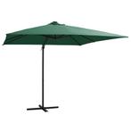 Parasol met LED Groen | OP = OP | 64% Voordeel, Nieuw, 2 tot 3 meter, Zweefparasol, Kantelbaar