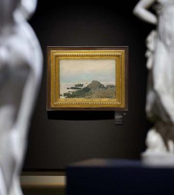 Michele Catti (1855 – 1914) - Paesaggio marino siciliano con