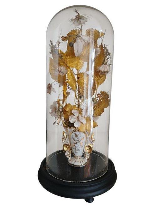 Decoratieve bel - grote oude klok glas bruiloftsboeket, Antiek en Kunst, Antiek | Overige Antiek
