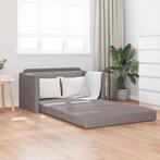 vidaXL Slaapbank / zetel 110cm Taupe Stof, Maison & Meubles, Verzenden