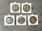 Wereld. Lot van 5 grote zilveren munten 1871/1987  (Zonder