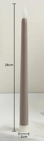 LED Kaars Realistische vlam Warmwit Taupe 1 stuk, Hobby en Vrije tijd, Knutselen, Nieuw