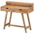 vidaXL Bureau 100x45x90 cm massief ruw mangohout, Huis en Inrichting, Bureaus, Verzenden, Nieuw