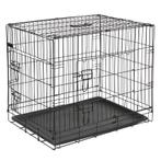 Cage de transport, noire 74x54x64cm, 2 portes - kerbl, Animaux & Accessoires, Neuf