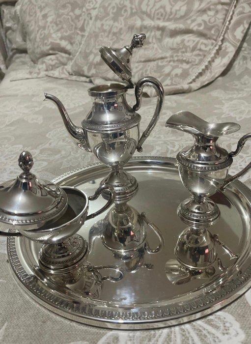 Koffieservies (4) - .800 zilver, Antiek en Kunst, Antiek | Zilver en Goud