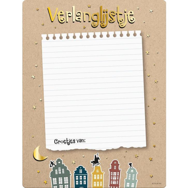 Verlanglijstje Welkom Sint En Piet, Hobby en Vrije tijd, Feestartikelen, Nieuw, Verzenden