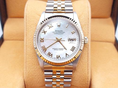 Rolex Datejust Ref. 16233 Year 1998 (Full Set), Handtassen en Accessoires, Horloges | Heren, Goud, Zo goed als nieuw, Goud, Rolex