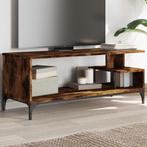 vidaXL Tv-meubel 102x40x41 cm hout en gepoedercoat staal, Huis en Inrichting, Kasten |Televisiemeubels, Verzenden, Nieuw