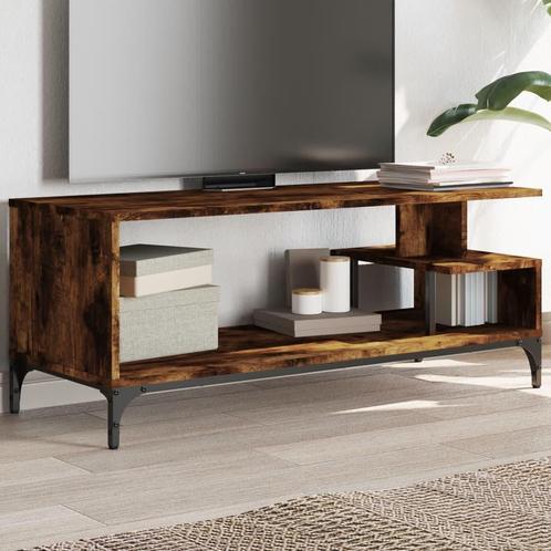 vidaXL Tv-meubel 102x40x41 cm hout en gepoedercoat staal, Huis en Inrichting, Kasten |Televisiemeubels, Nieuw, Verzenden