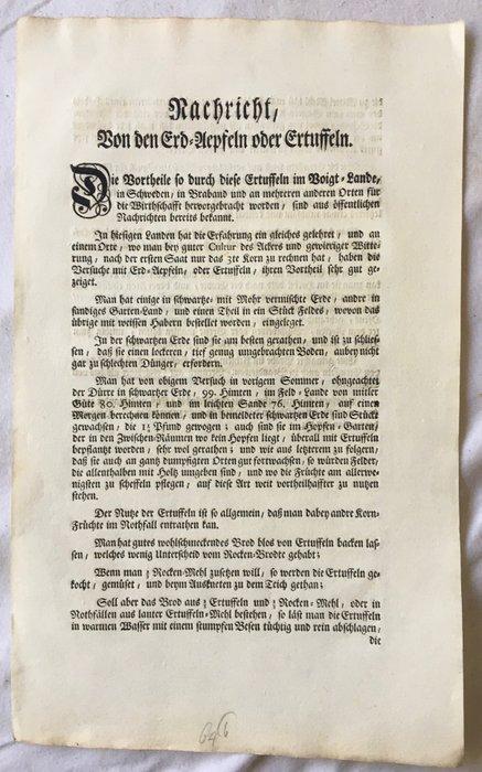 König George II. - Nachricht von den Erd-Aepfeln oder, Antiek en Kunst, Antiek | Boeken en Manuscripten