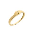 Gouden ring met diamant; 0,01 ct., Ophalen of Verzenden