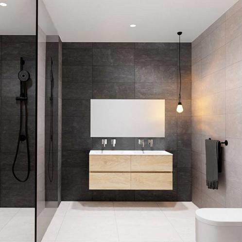 Badkamermeubel Solid Surface BWS Oslo 120x46 cm Links Wood, Doe-het-zelf en Bouw, Sanitair, Bad, Nieuw, Ophalen of Verzenden