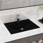 vidaXL Lavabo avec trou de robinet Noir mat 60x46 cm, Bricolage & Construction, Sanitaire, Neuf, Verzenden