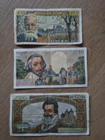 France. - 5, 10, 50 Nouveaux Francs - various dates (Sans, Postzegels en Munten