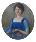 Georges C. Michelet XXe - Portrait dune jeune femme