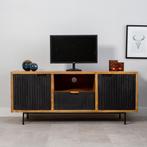 Felix Meuble TV industriel Bois 140x55 cm | PRIX BAS
