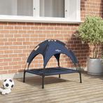 vidaXL Verhoogd Hondenbed met Verwijderbaar Dak Marineblauw, Verzenden, Nieuw