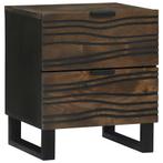vidaXL Nachtkastje Walnotenhout 40 x 33 x 46 cm massief, Huis en Inrichting, Slaapkamer | Nachtkastjes, Verzenden, Nieuw