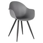 Stoelen | LIVA | Kunststof/Metaal | Anthracite | Zwarte, Verzenden, Nieuw in verpakking