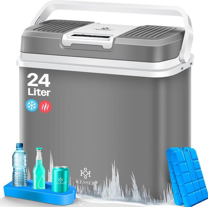 KESSER® Thermo-Elektrische Koelbox – 24L – 12V/230V – Grijs, Huis en Inrichting, Woonaccessoires | Overige, Verzenden