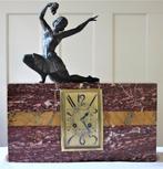 Horloge en marbre avec image de dame, Antiquités & Art
