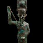Oud-Egyptisch Brons Beeld van de god Min. Late Periode, 664