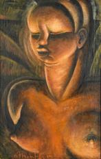 Auguste Mambour (1896-1968) - Portrait dune Africaine nue, Antiquités & Art