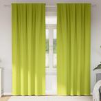 vidaXL Blackout Gordijnen met Ringen 2 pcs Groen 245 x 140, Huis en Inrichting, Stoffering | Gordijnen en Lamellen, Verzenden