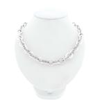 Zilveren fantasie schakelketting., Handtassen en Accessoires, Kettingen, Ophalen of Verzenden, Gebruikt, Overige kleuren, Zilver