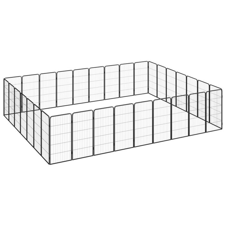 vidaXL Hondenkennel 32 panelen 50 x 100 cm gepoedercoat, Dieren en Toebehoren, Hondenbenches, Nieuw, Verzenden