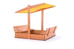 Houten Zandbak 120x120 met Dak | Retour Deal | 46% Korting, Tuin en Terras, Verzenden, Nieuw