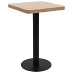 vidaXL Table de bistro Marron clair 50x50 cm MDF, Maison & Meubles, Tables | Tables à manger, Neuf, Verzenden