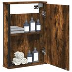 vidaXL Badkamerspiegelkast 42x12x60 cm bewerkt hout gerookt, Huis en Inrichting, Verzenden, Nieuw