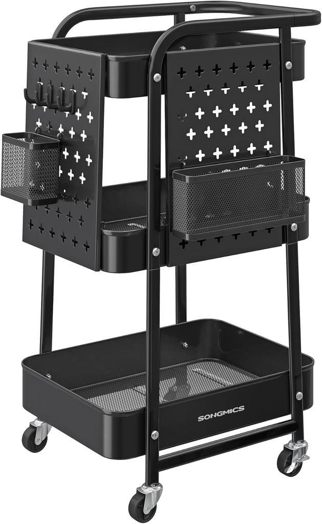 Keukentrolley - 3 metalen planken - serveertrolley -, Huis en Inrichting, Keuken | Keukenbenodigdheden, Verzenden