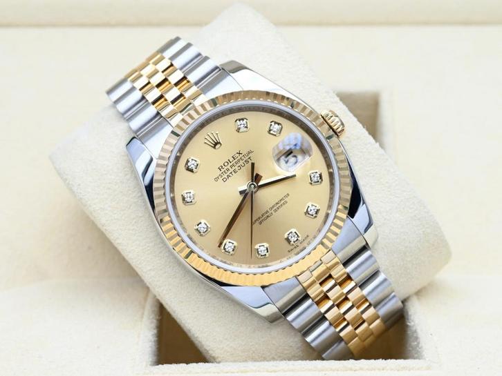 Rolex Datejust Ref. 116233 Year 2007 (Full Set), Handtassen en Accessoires, Horloges | Heren, Goud, Zo goed als nieuw, Goud, Rolex