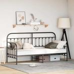 vidaXL Bedframe voor een daybed met hoofdeinde Zwart 80 x, Huis en Inrichting, Verzenden, Nieuw