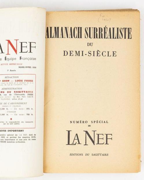 André BRETON - Almanach surréaliste - 1950, Antiek en Kunst, Antiek | Boeken en Manuscripten